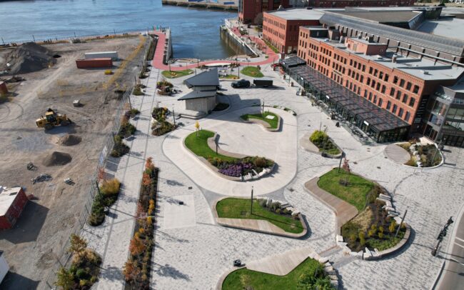 Ihtoli-maqahamok gathering space at Market Slip, Saint John